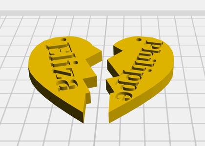 Friendship necklace for 2