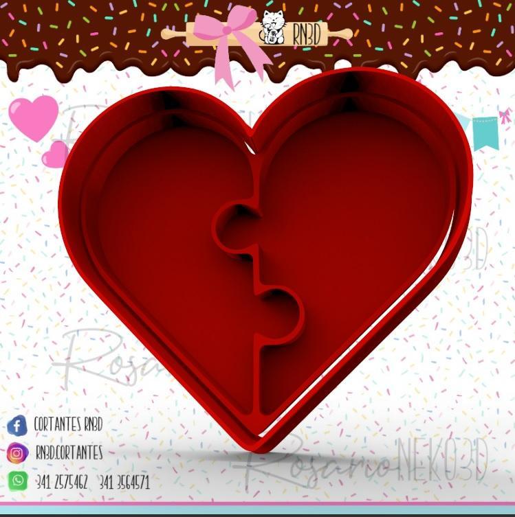 Shared heart - shared heart cookie cutter - shared heart cookie cutter