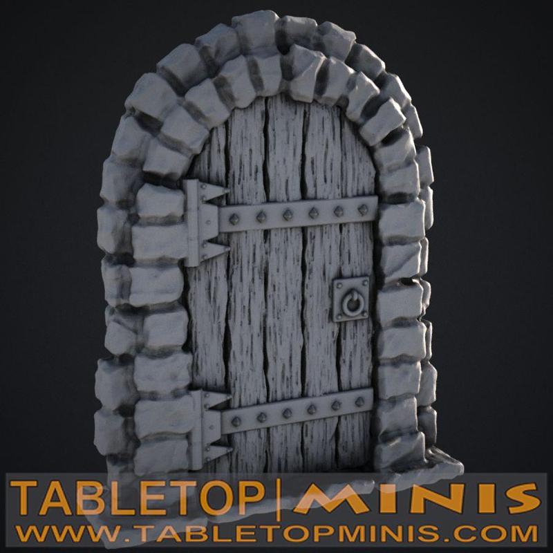 Stone Archway With Wooden Door