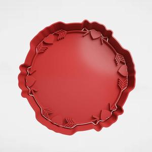circle with arrows and hearts