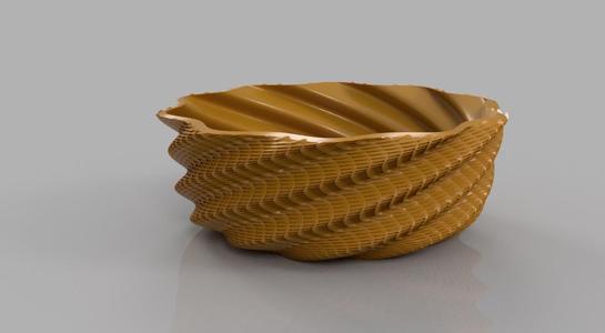 Bowl with elegant mesh decor.