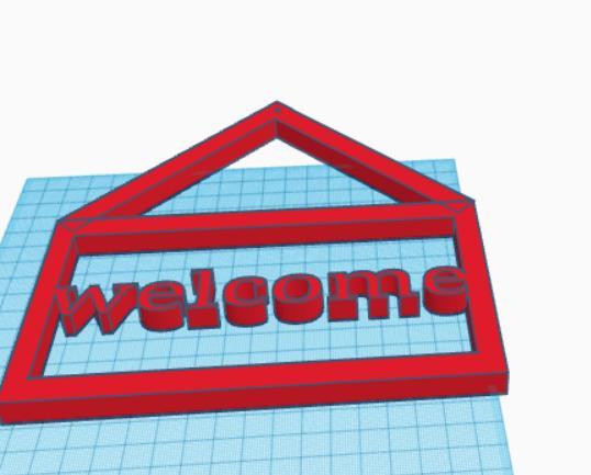 welcolme sign. print in place.