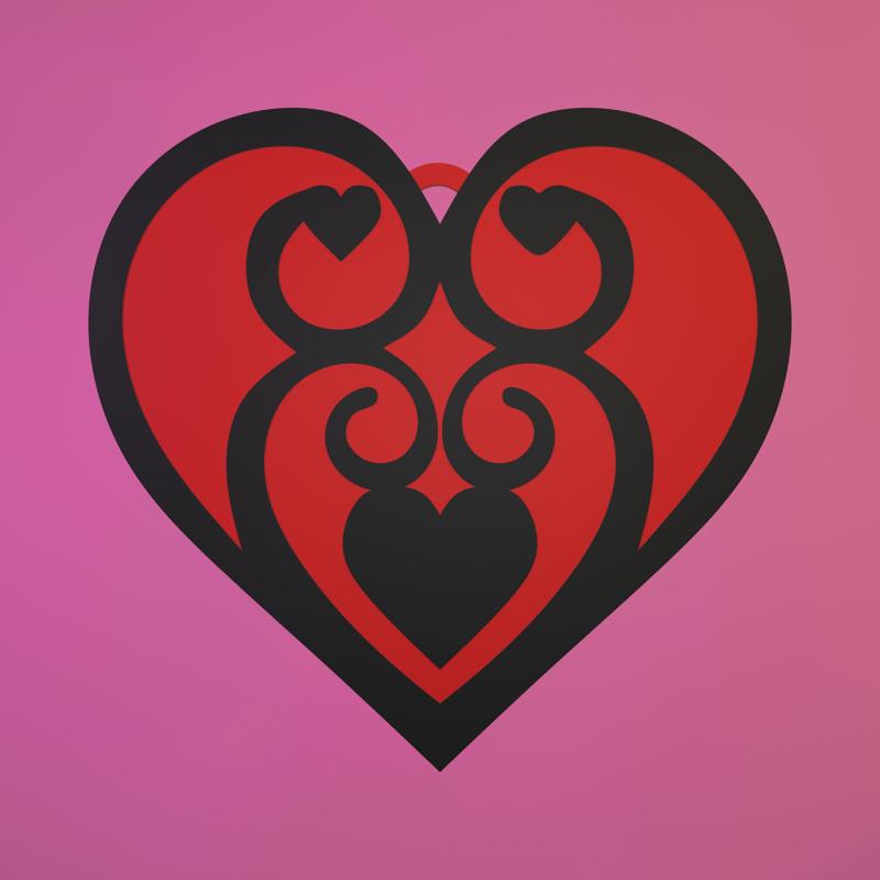 keychain heart
