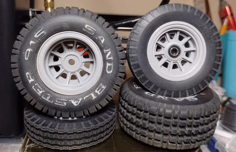 1.7in Turbine styled wheels for Tamiya Buggies