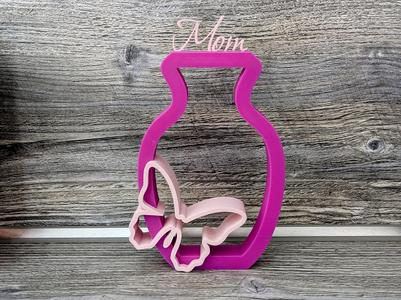 Mom Butterfly Vase Stand