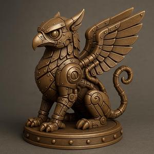 Steampunk Griffin Figurine