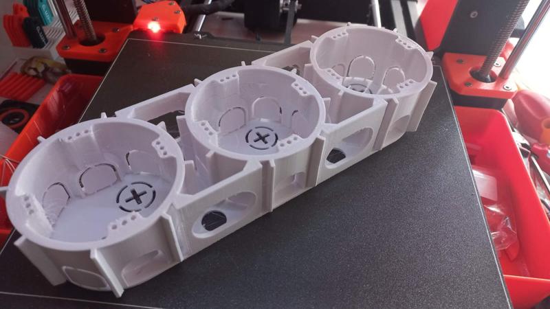 Concealed installation triple box