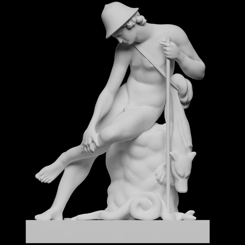 Young hunter wounded by a snake