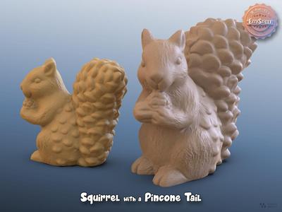 Squirrel wit a Pinecone Tail