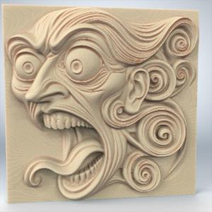 Bust Bas Relief - 12