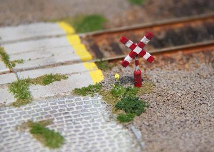 railway crossing sign H0 1:87