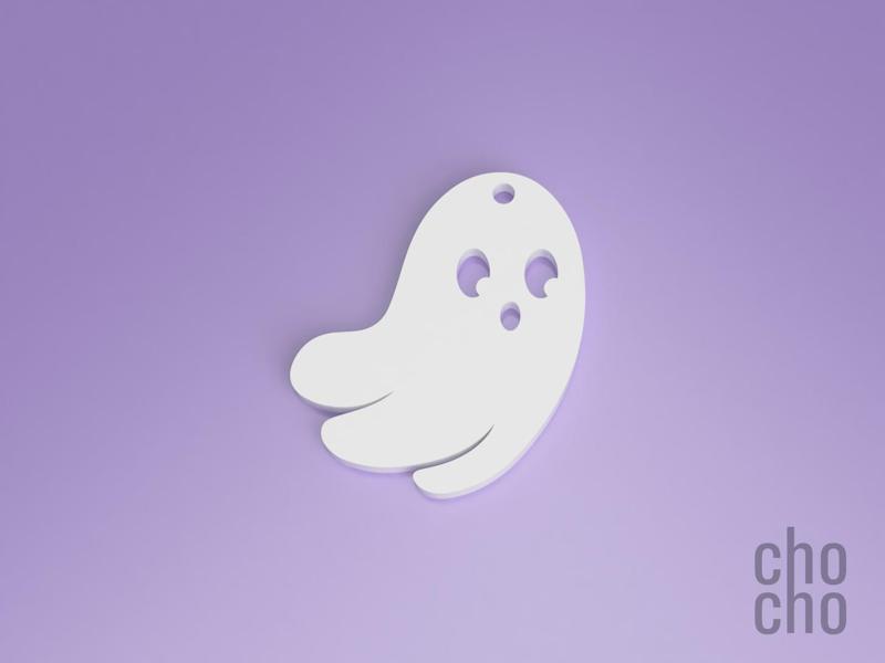 Ghost II (One Color) Keychain or Earring