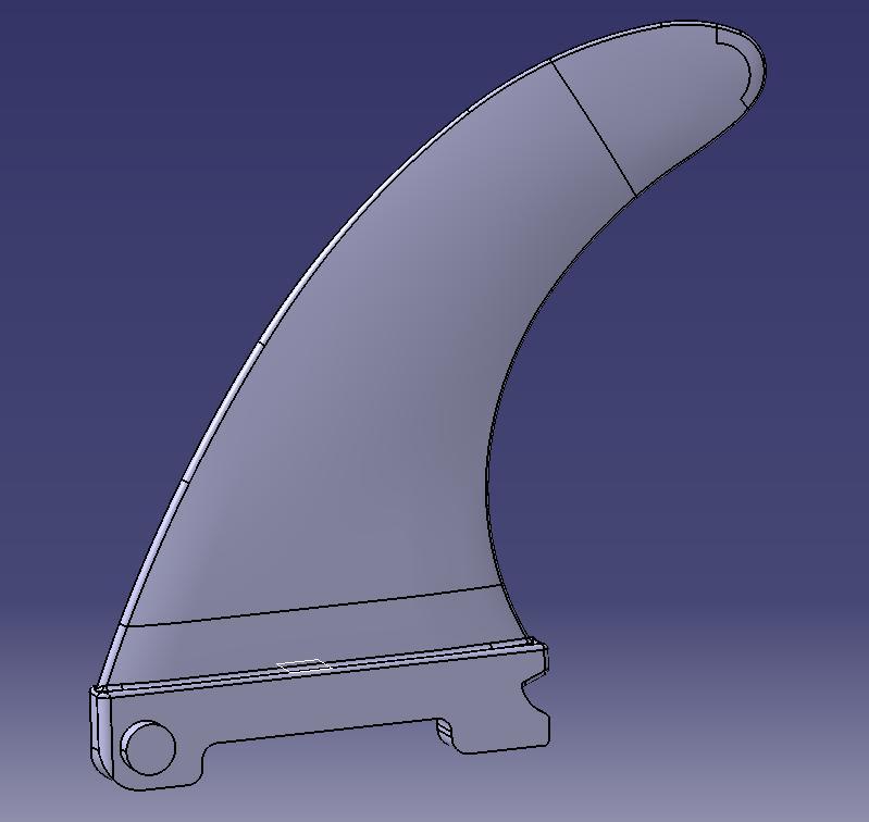 Small smart lock fin for bluefin and other SUP boards