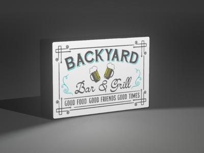 Lichtbox Backyard Bar&Grill Ligthbox Beer RGB LED