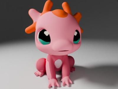 Cute Baby Axolotl