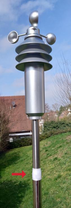 Rohrverbinder für HmIP Wettersensor basic