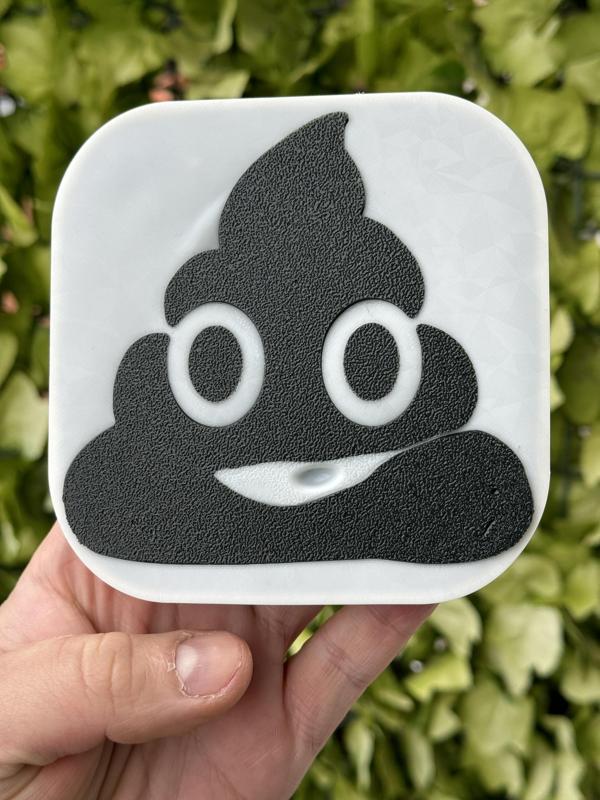 Cup coasters made from recycled poop