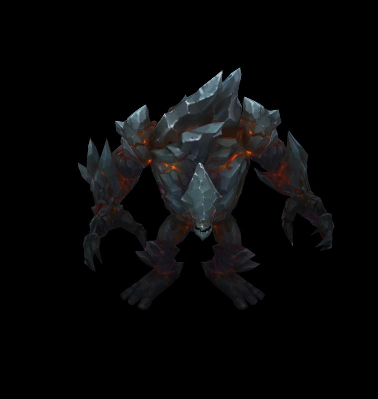 Obsidian Malphite League of Legends 3D print model