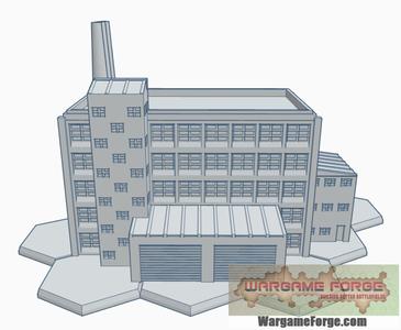 Modern Building 8 with Hex Base: Factory MHB008