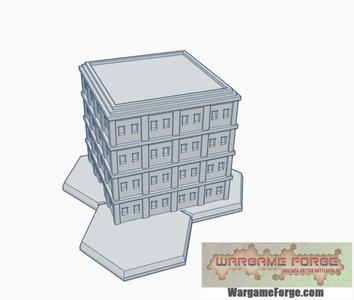 Modern Building 1 with Hex Base MHB001