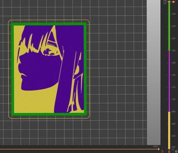 anime girl 2d wallart