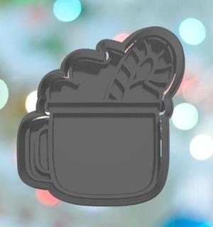 Candy Cane Coffee Cookie Cutter