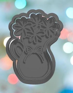 Mothers Day Jug With Flowers Cookie Cutter
