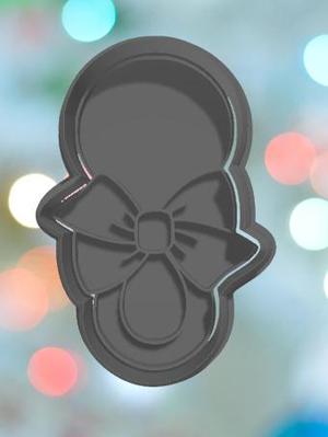 Baby Shower Rattle With Bow Cookie Cutter