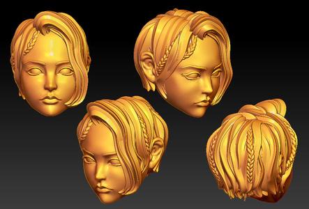 female head for 2.0 (short hair)