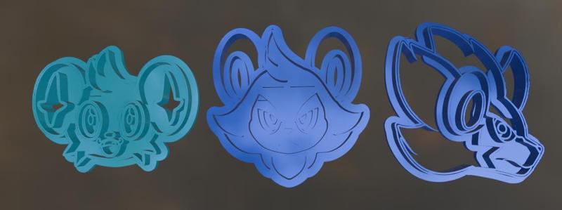 Shinx Evolution Line Cookie Cutter Set - Pokemon