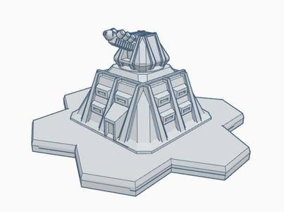 Plasma (or Gravity) Cannon Emplacement hex based MilHB038