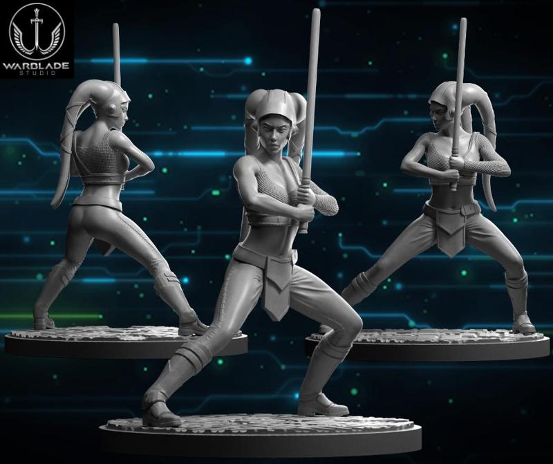 star wars shatterpoint aayla secura presupported included