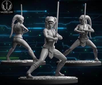star wars shatterpoint aayla secura presupported included