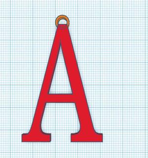 Letter A Name Tag