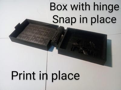 Box with hinge - Snap in place,Print in place