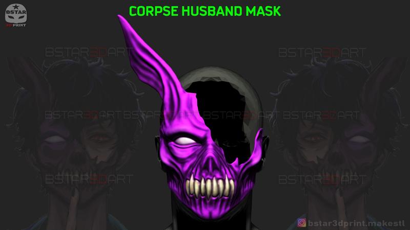 Corpse Husband Mask - Rabbit Face Mask - Halloween Cosplay 3D print model