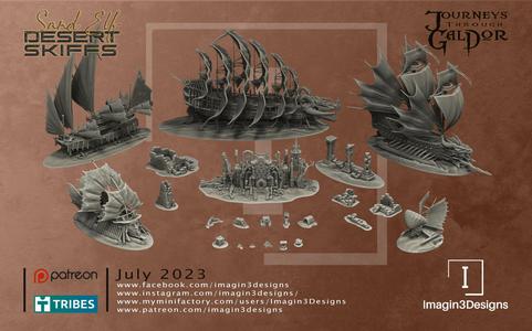Sand Elf Desert Skiffs COMPLETE SET