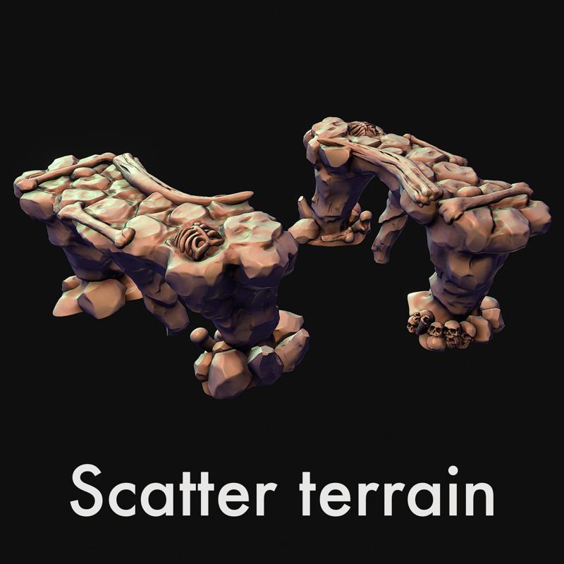 Ramp, platform, scatter terrain