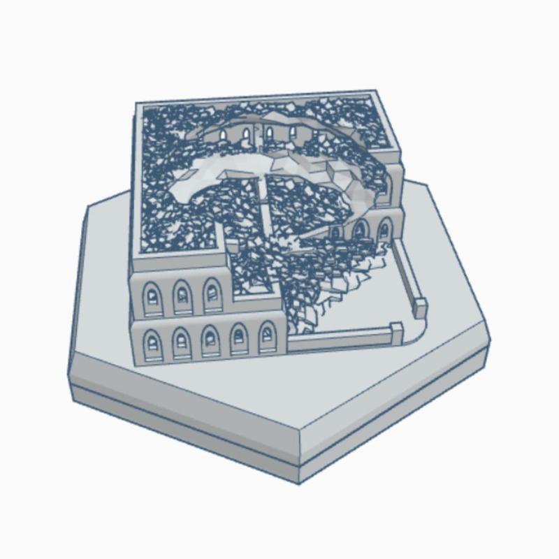 Ruined Desert Building 2 Hex Map Scale HMSDWR002