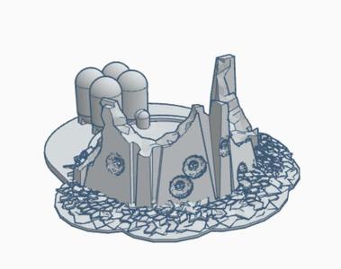 Ruined Mech Bunker with Coolant Pool MilR013