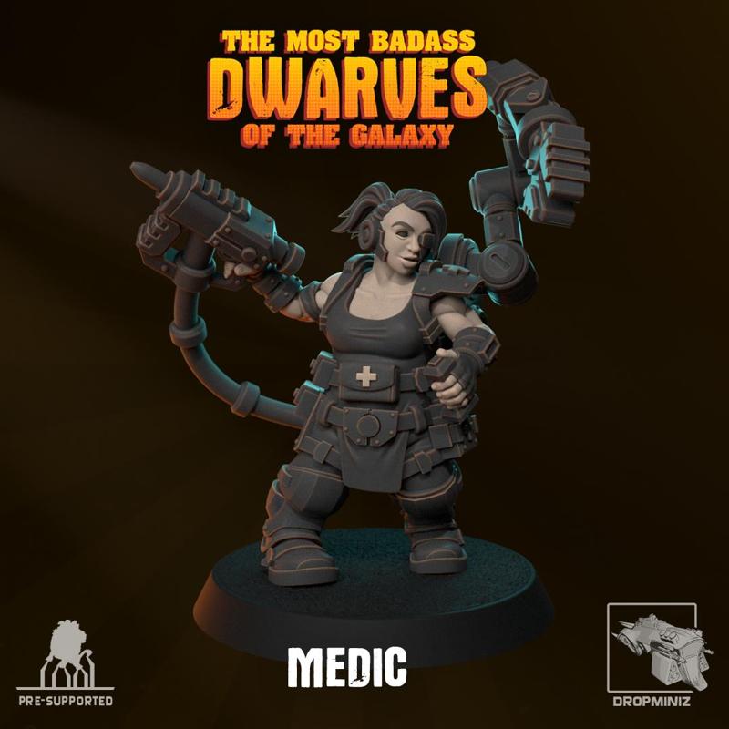 Sci-Fi Female Dwarf Medic