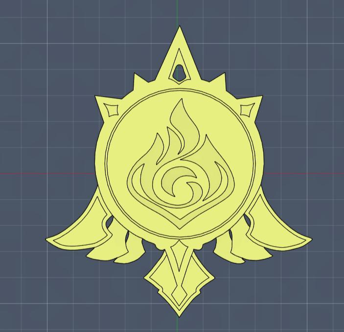 Phyro Vision - Genshin vision - SuperLite Design