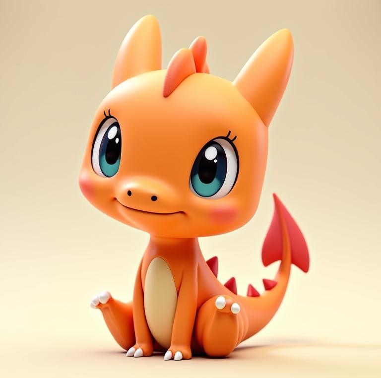 Cute dragon  - white for painting