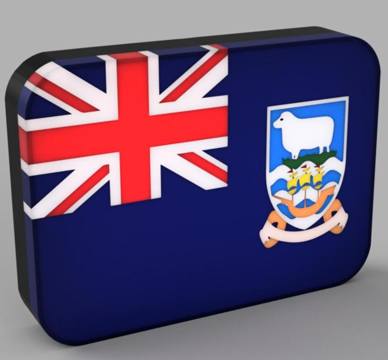World Flags - Falkland Islands LED Lamp