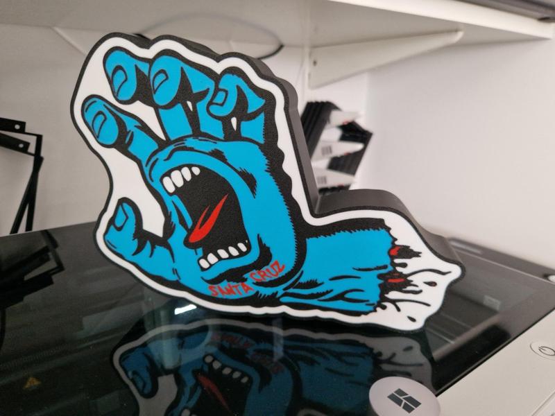 Santa Cruz Skateboarding Screaming Hand Light Box