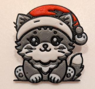 Little Cute Santa Kitten