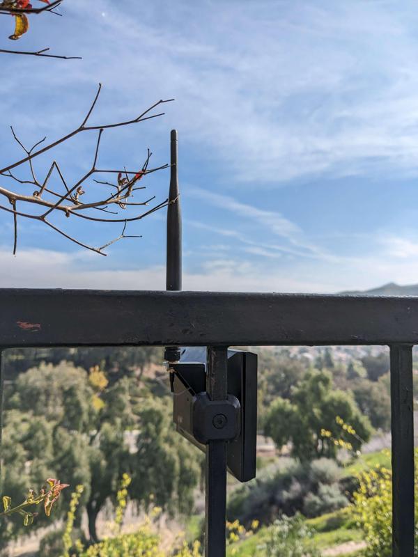 Meshtastic Solar Node railing mount