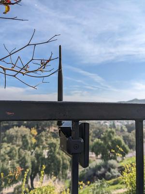 Meshtastic Solar Node railing mount