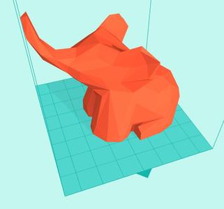 low poly elephant