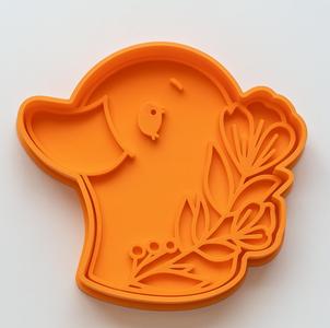 Paw Print Cookie Cutter with Flowers